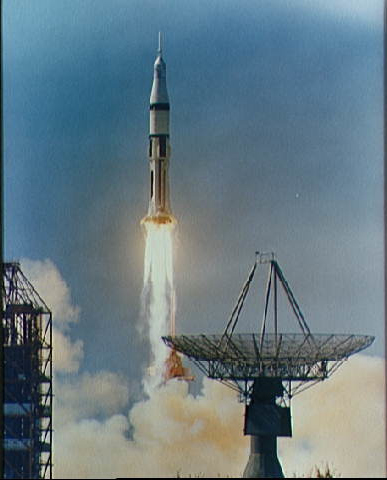 Apollo 7 launch from Cape Kennedy on 11 October 1968