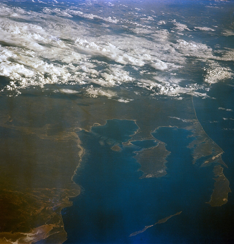 View of Shark Bay in Australia, taken from orbit by the Gemini 6 crew